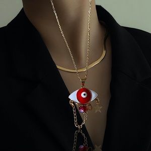 SS Swarovski Evil eye 🧿 pendant with chain
